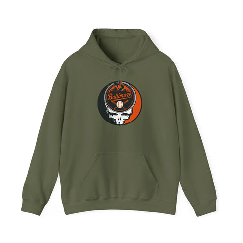 Grateful Dead - Baltimore Orioles Grateful Dead Unisex Heavy Blend Hoodie - Hooded Sweatshirt - StealieShop