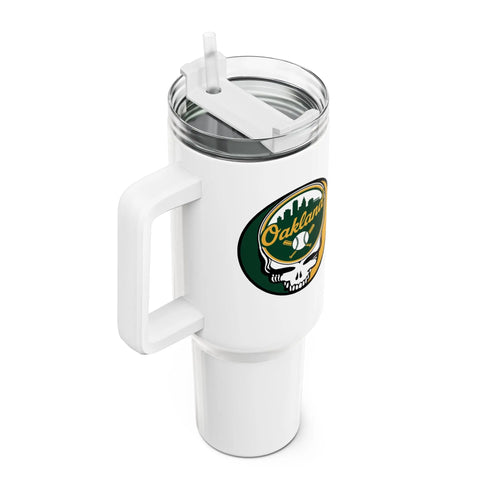 Grateful Dead - Oakland A's "Fat Man" Tumbler, Double Insulated 40oz Travel Mug - StealieShop