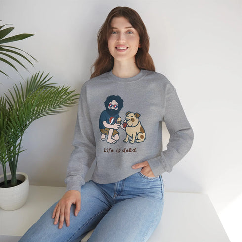 Grateful Dead - Jerry and Frank Are Sharin' | Life is dead. Crewneck Sweatshirt - StealieShop