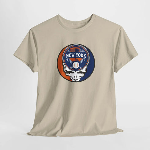 Grateful Dead - New York Mets Classic Stealie / Dancing Bear Two-Sided T-Shirt - MLB - StealieShop