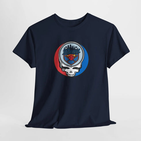 Grateful Dead - Miami Marlins Classic Stealie T Shirt - MLB - StealieShop