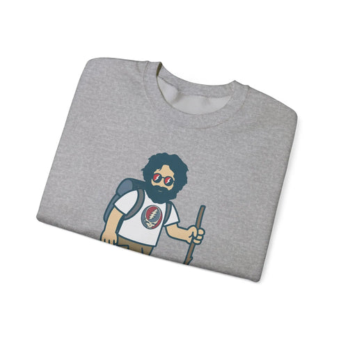 Grateful Dead - Hikin' Jerry | Life is dead. Crewneck Sweatshirt - StealieShop