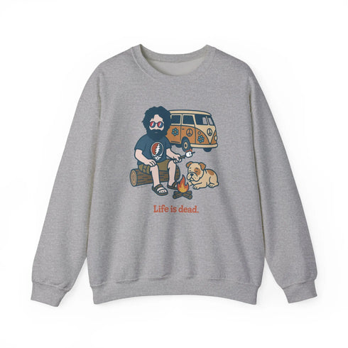 Grateful Dead - Jerry and Frank are Camping | Life is dead. Crewneck Sweatshirt - StealieShop