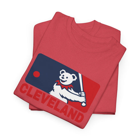Cleveland Guardians Dancing Bear MLB Logo Unisex Grateful Dead T-Shirt