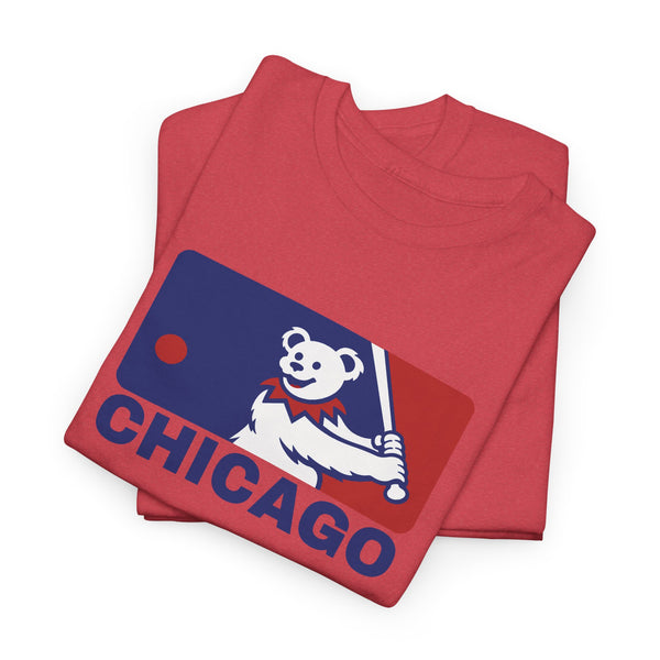 Chicago Cubs Dancing Bear MLB Logo Unisex Grateful Dead T-Shirt