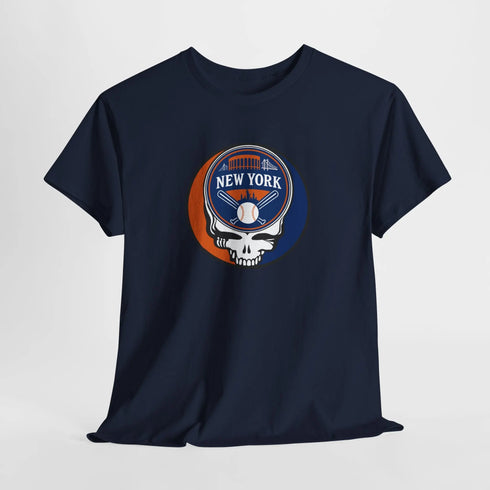 Grateful Dead - New York Mets Classic Stealie / Dancing Bear Two-Sided T-Shirt - MLB - StealieShop