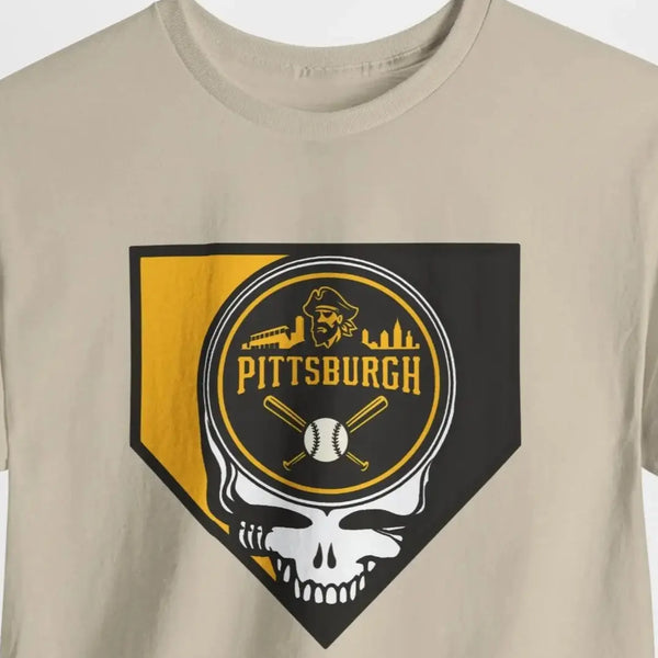 Grateful Dead - Home Run Collection: Pittsburgh Edition Grateful Dead Steal Your Face T-Shirt - MLB - StealieShop