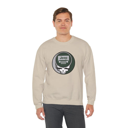 Grateful Dead - Jeep Stealie Crewneck Sweatshirt - StealieShop