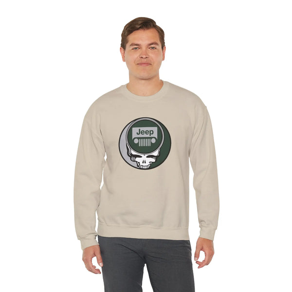 Grateful Dead - Jeep Stealie Crewneck Sweatshirt - StealieShop