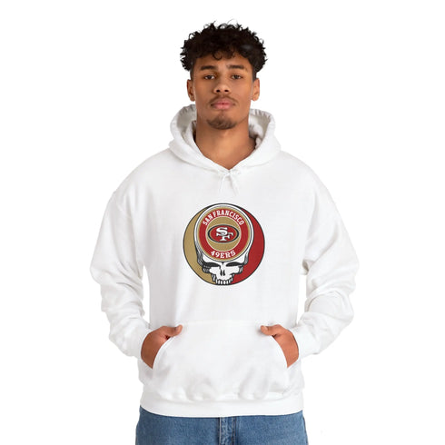 San Francisco 49ers Grateful Dead Hooded Sweatshirt Printify