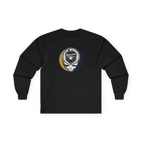 Grateful Dead - Milwaukee Brewers Classic Stealie Long Sleeve Tee - MLB - StealieShop