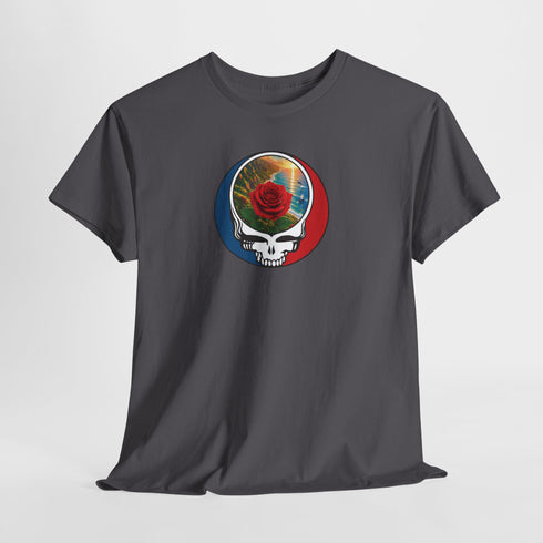 Custom Rose Stealie Unisex Grateful Dead T-Shirt (70)