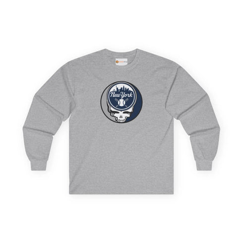Grateful Dead - New York Yankees Classic Stealie Long Sleeve Tee - MLB - StealieShop