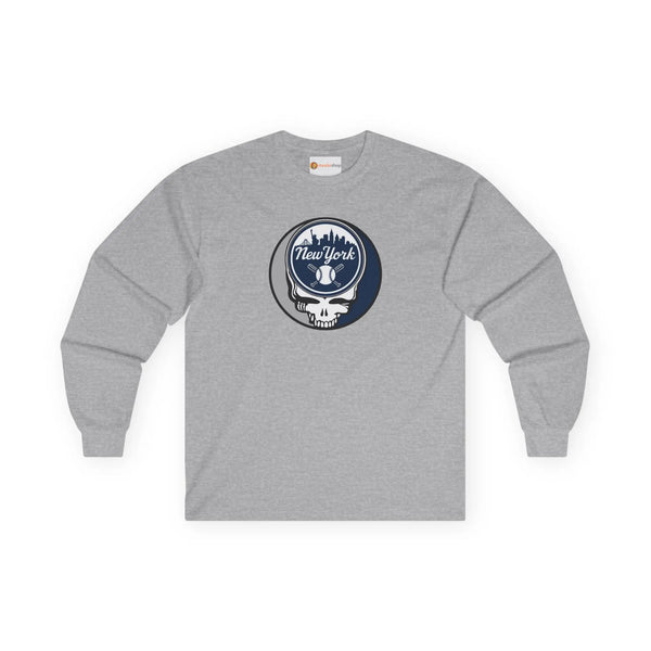 Grateful Dead - New York Yankees Classic Stealie Long Sleeve Tee - MLB - StealieShop