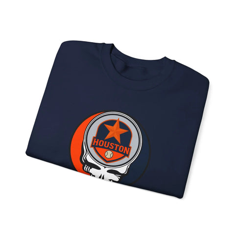Grateful Dead - Houston Astros Stealie Grateful Dead Crewneck Sweatshirt - MLB - StealieShop