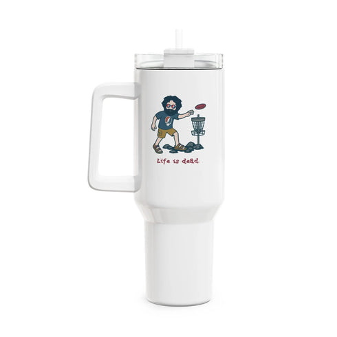 Grateful Dead - Disc Golfin' Jerry - Life is dead. "Fat Man" Tumbler, Double Insulated 40oz Travel Mug - StealieShop