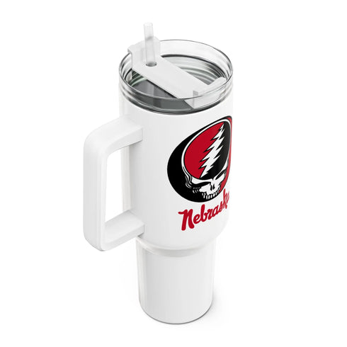 Grateful Dead - University of Nebraska Stealie "Fat Man" Tumbler, Double Insulated 40oz Travel Mug - StealieShop