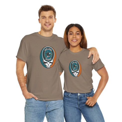 San Jose Sharks Grateful Dead Steal Your Face T-Shirt - NHL - StealieShop