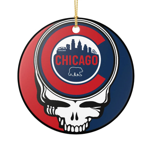 Grateful Dead - Chicago Baseball Baseball Stealie Christmas Ornament - StealieShop