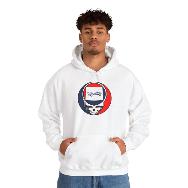 Wyoming Map Stealie Grateful Dead Hoodie