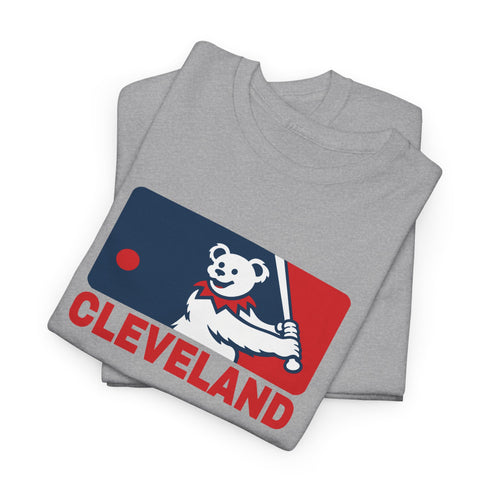 Cleveland Guardians Dancing Bear MLB Logo Unisex Grateful Dead T-Shirt