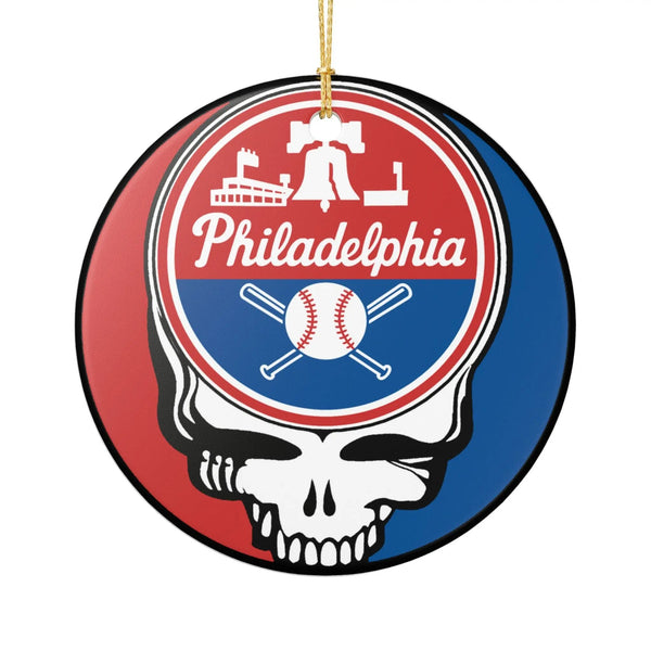 Grateful Dead - Philadelphia Baseball Stealie Christmas Ornament - StealieShop
