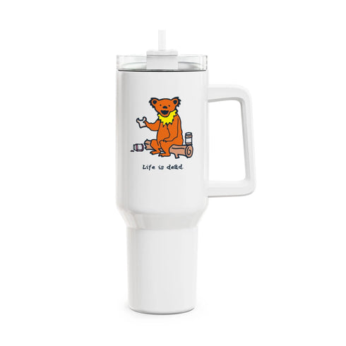 Grateful Dead - Snackin' Bear "Fat Man" Tumbler, Double Insulated 40oz Travel Mug - StealieShop