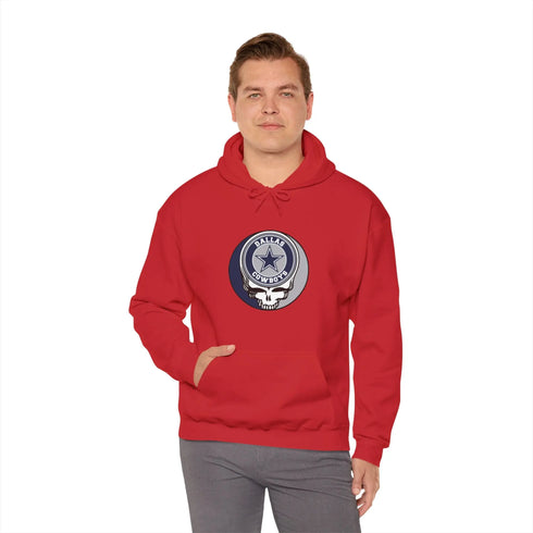 Dallas Cowboys Grateful Dead Hooded Sweatshirt - NFL Fan Apparel Printify