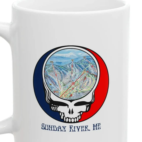 Sunday River Trail Map Stealie 15oz Ceramic Mug