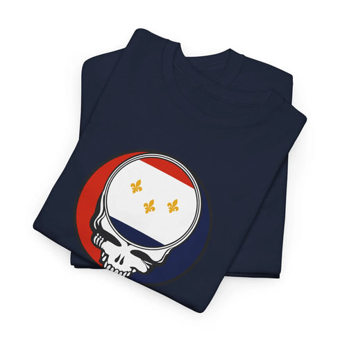 Grateful Dead - New Orleans Flag Stealie Unisex Tshirt - StealieShop