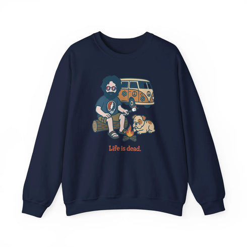 Grateful Dead - Jerry and Frank are Camping | Life is dead. Crewneck Sweatshirt - StealieShop