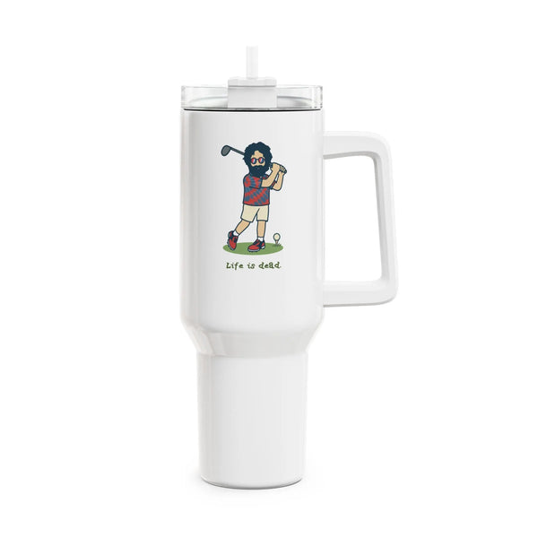 Grateful Dead - Golfin' Jerry - Life is dead. "Fat Man" Tumbler, Double Insulated 40oz Travel Mug - StealieShop