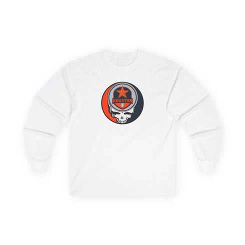 Grateful Dead - Houston Astros Classic Stealie Long Sleeve Tee - MLB - StealieShop