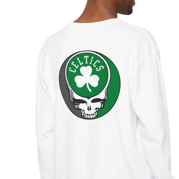 Grateful Dead - Boston Celtics Two-Sided Vineyard Collection Garment-dyed Long Sleeve T-Shirt - StealieShop