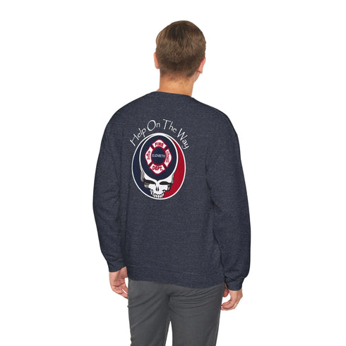 Elizabeth Fire Department Grateful Dead Stealie Crewneck Sweatshirt StealieShop