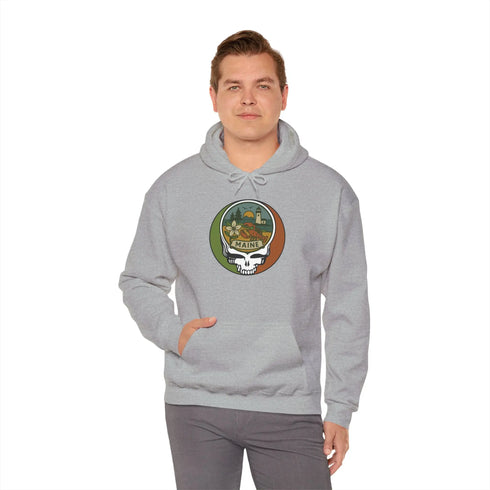 Grateful Dead - Maine State Stealie Unisex Heavy Blend Hoodie - StealieShop