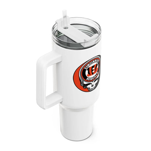 Grateful Dead - Cincinnati Bengals Stealie "Fat Man" Tumbler, Double Insulated 40oz Travel Mug - StealieShop