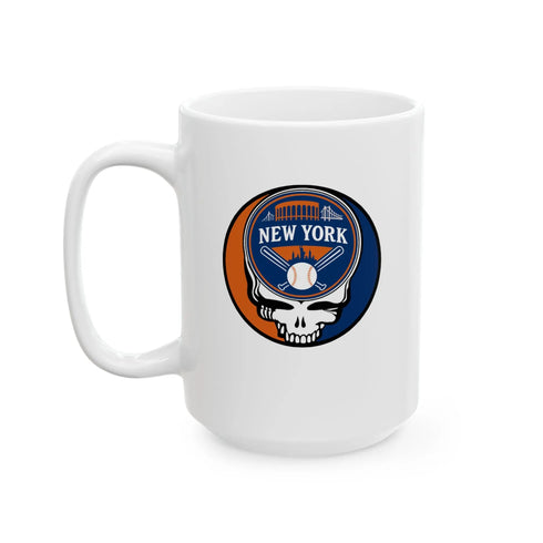 Grateful Dead - New York Mets Stealie Ceramic Coffee Mug - StealieShop