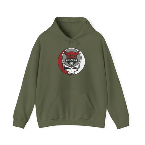 Grateful Dead - Arizona Cardinals Stealie Grateful Dead Hooded Sweatshirt - NFL - StealieShop