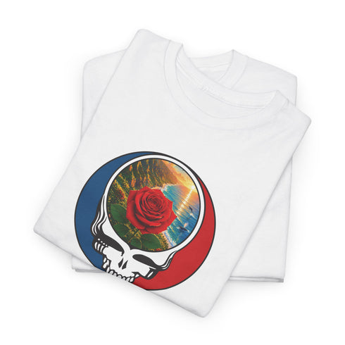 Custom Rose Stealie Unisex Grateful Dead T-Shirt (70)