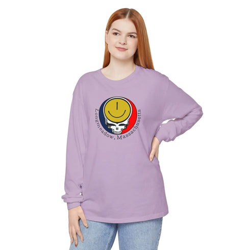 Longmeadow, MA Garment-Dyed Long Sleeve T-Shirt StealieShop