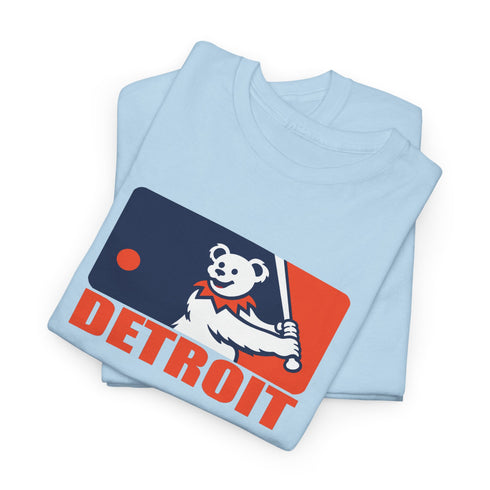 Detroit Tigers Dancing Bear MLB Logo Unisex Grateful Dead T-Shirt