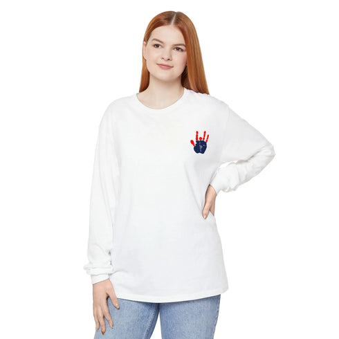 Grateful Dead - Jerry's Hand Two-Sided Vineyard Collection Garment-dyed Long Sleeve T-Shirt - StealieShop