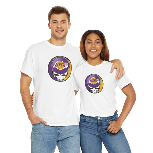 Grateful Dead - Los Angeles Lakers Grateful Dead Steal Your Face T-Shirt - NBA - StealieShop