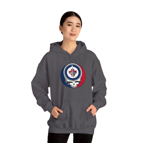 Winnepeg Jets Grateful Dead Unisex Heavy Blend Hoodie StealieShop