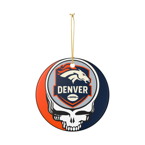Grateful Dead - Denver Football Stealie Christmas Ornament - StealieShop