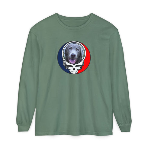 Custom Dog Garment-Dyed Long Sleeve T-Shirt (99)