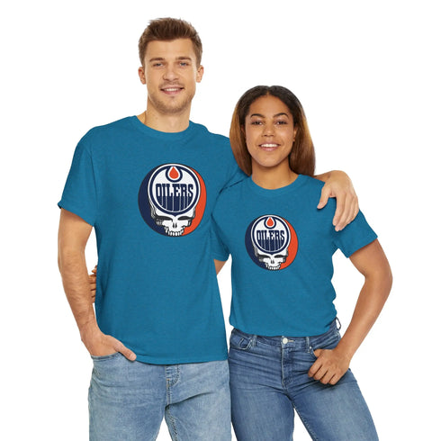 Edmonton Oilers Grateful Dead Steal Your Face T-Shirt - NHL StealieShop