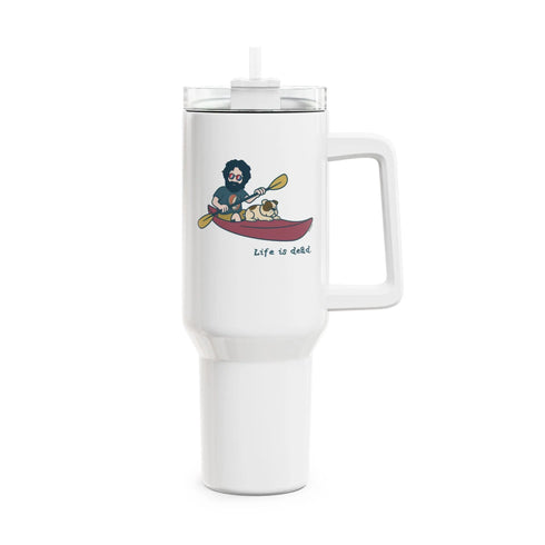 Grateful Dead - Kayakin' Jerry - Life is dead. "Fat Man" Tumbler, Double Insulated 40oz Travel Mug - StealieShop