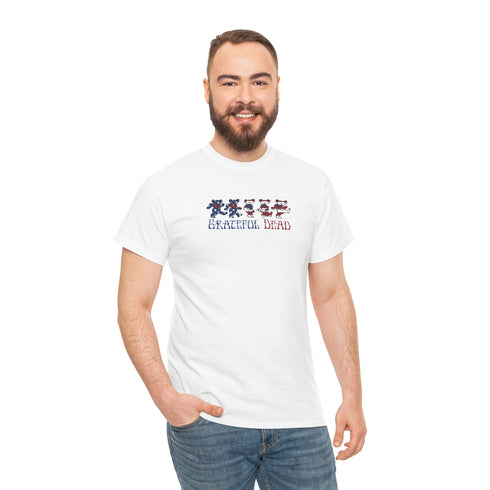 American Flag Dancing Bears Unisex Grateful Dead T-Shirt